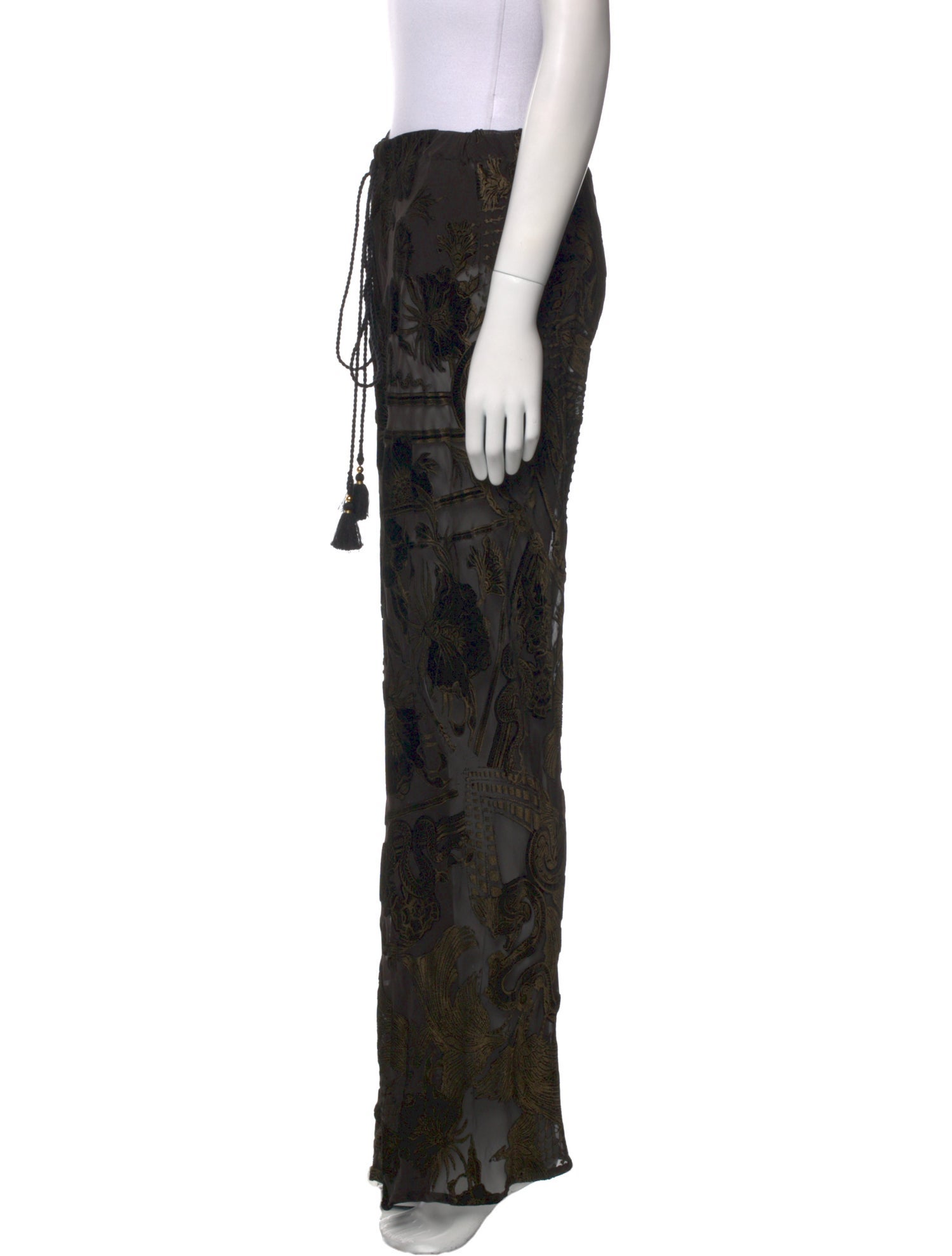 Roberto Cavalli Floral Print Straight Leg Pants