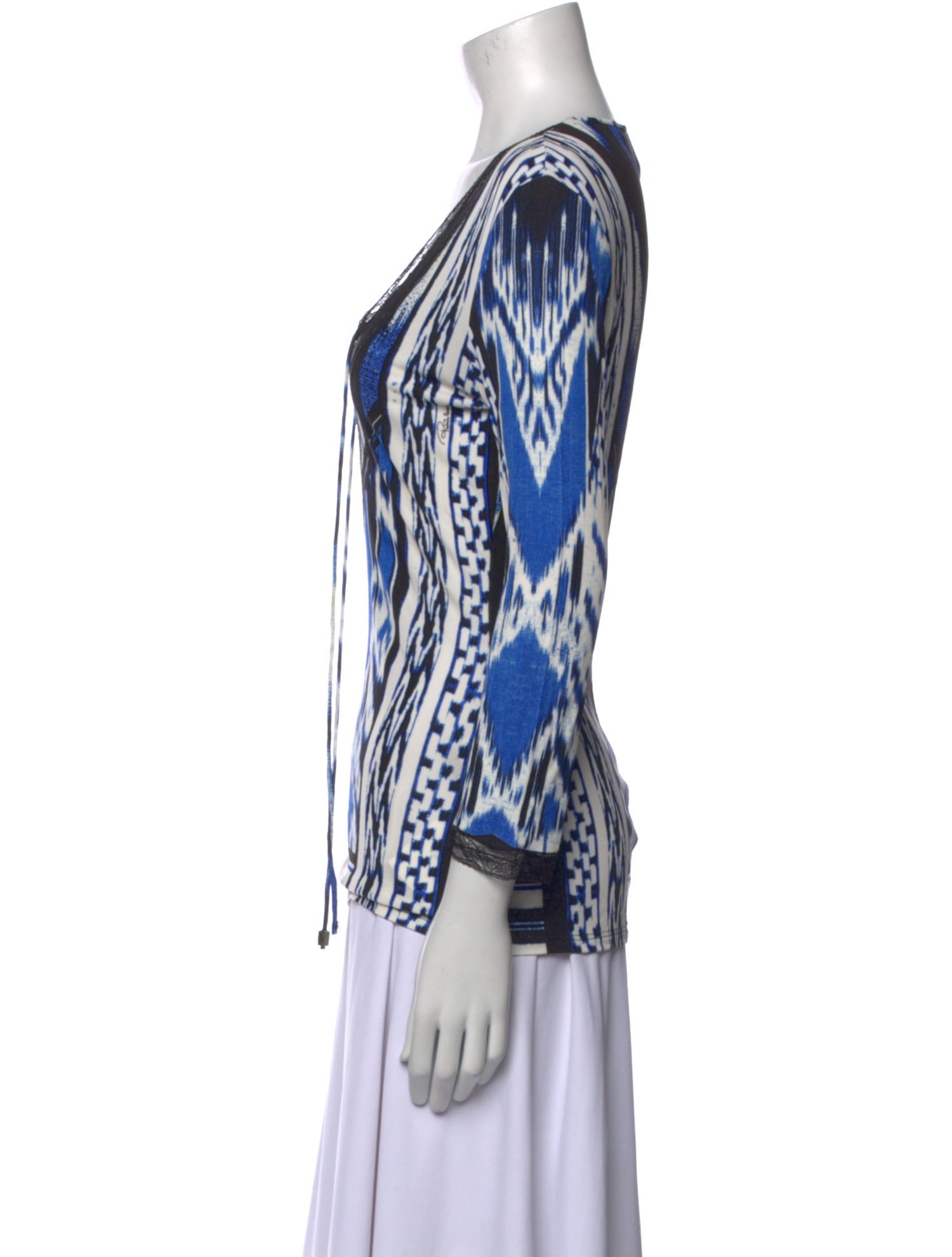 Roberto Cavalli Printed V-Neck Tunic