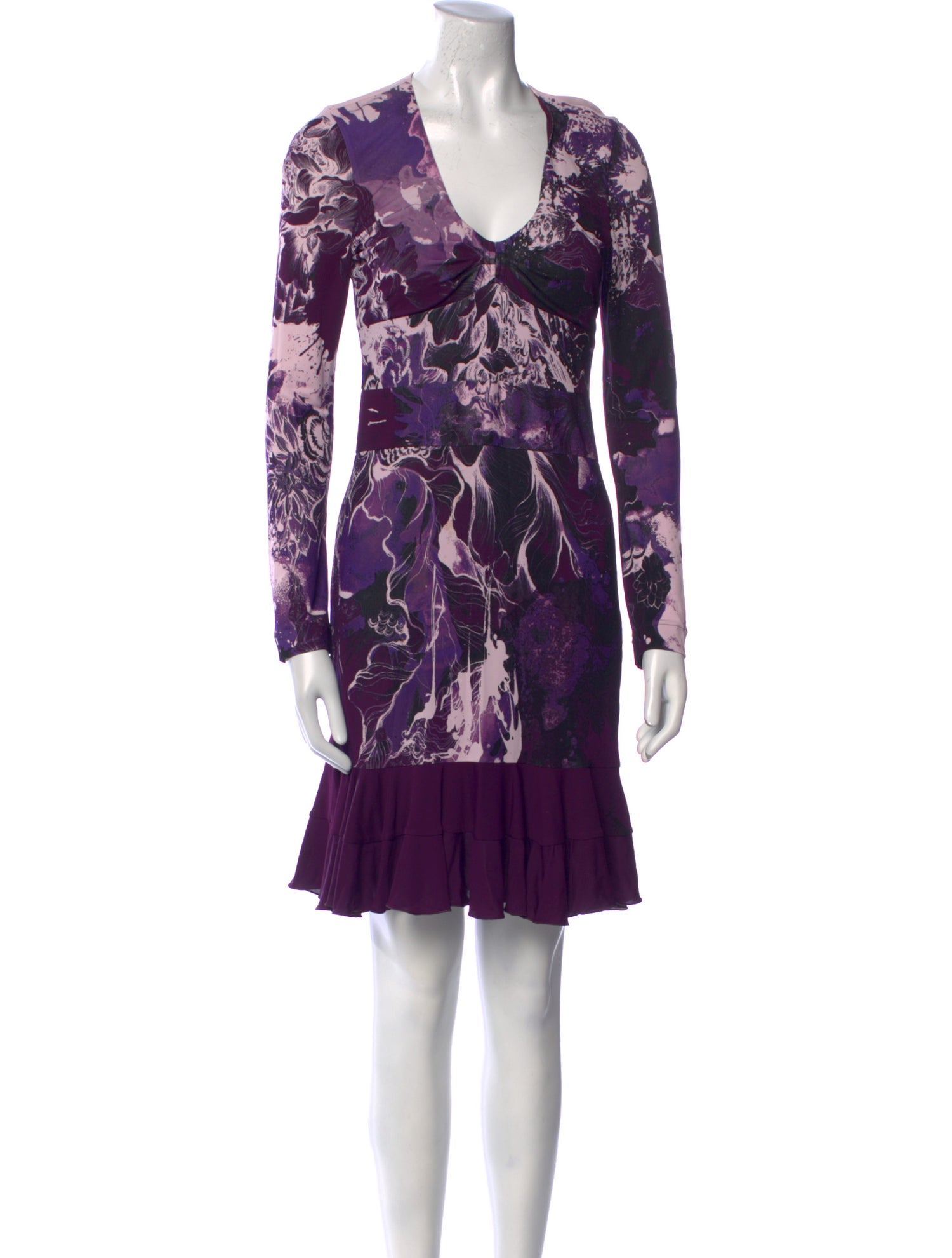 Roberto Cavalli Printed Knee-Length Dress