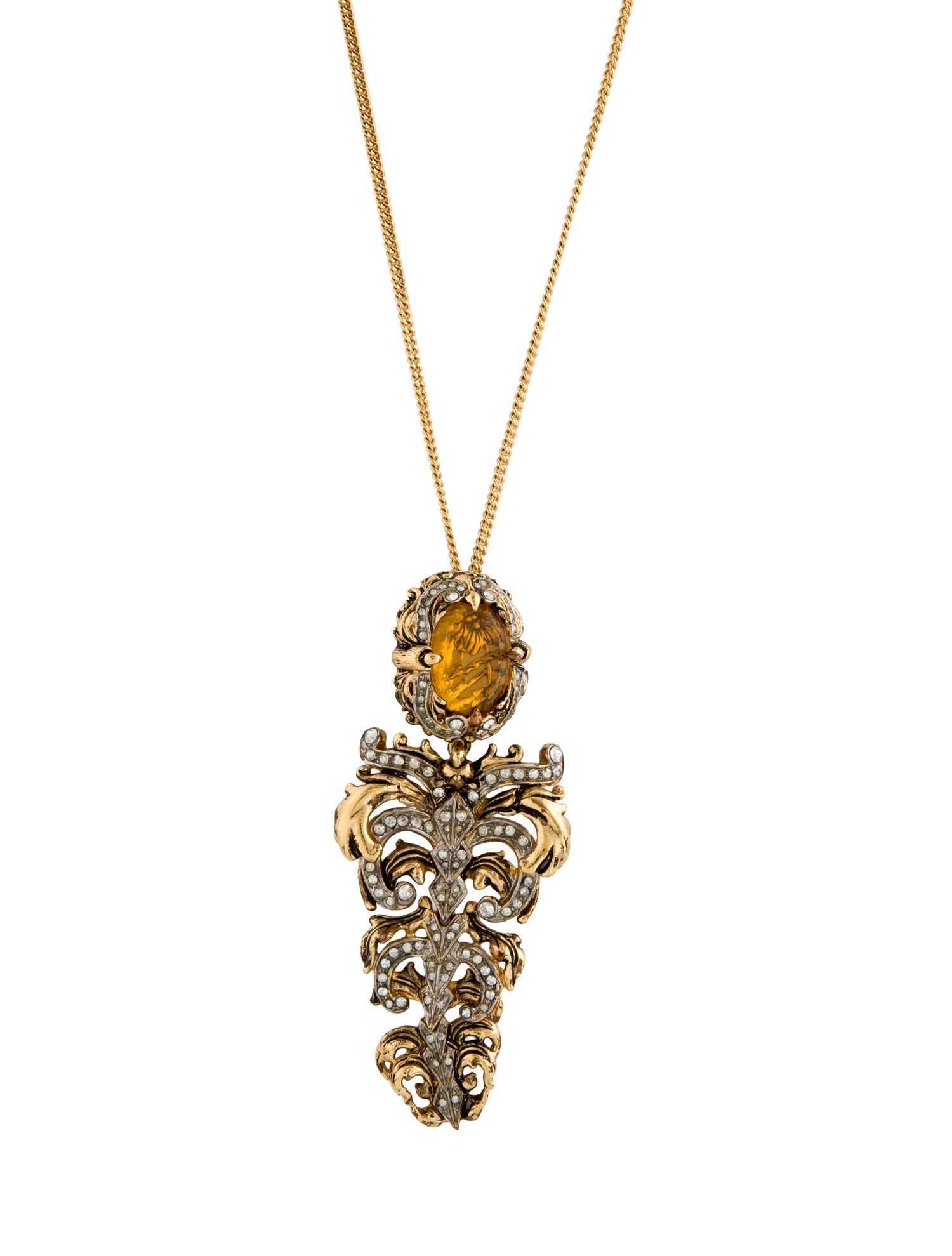 Roberto Cavalli Crystal Pendant Necklace