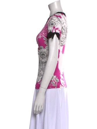 Roberto Cavalli Printed V-Neck Top