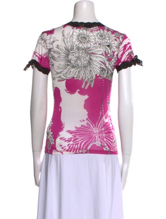 Roberto Cavalli Printed V-Neck Top
