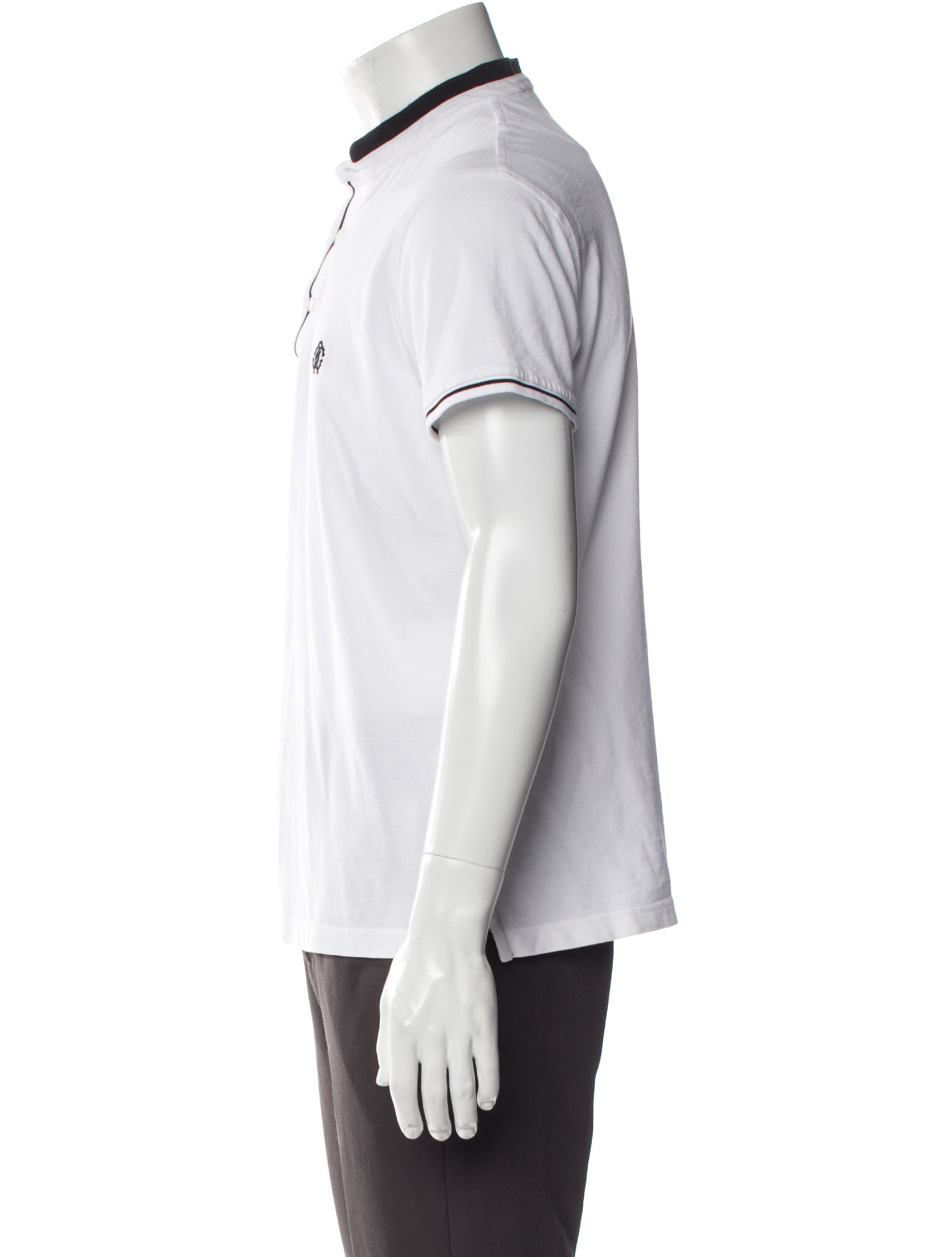 Roberto Cavalli Mock Neck Short Sleeve Polo Shirt