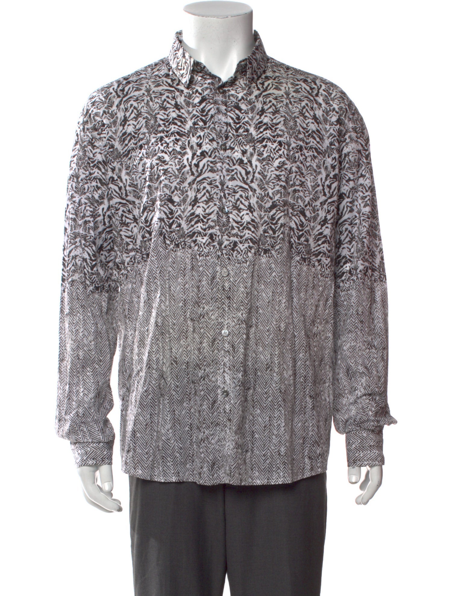 Roberto Cavalli Printed Long Sleeve Shirt