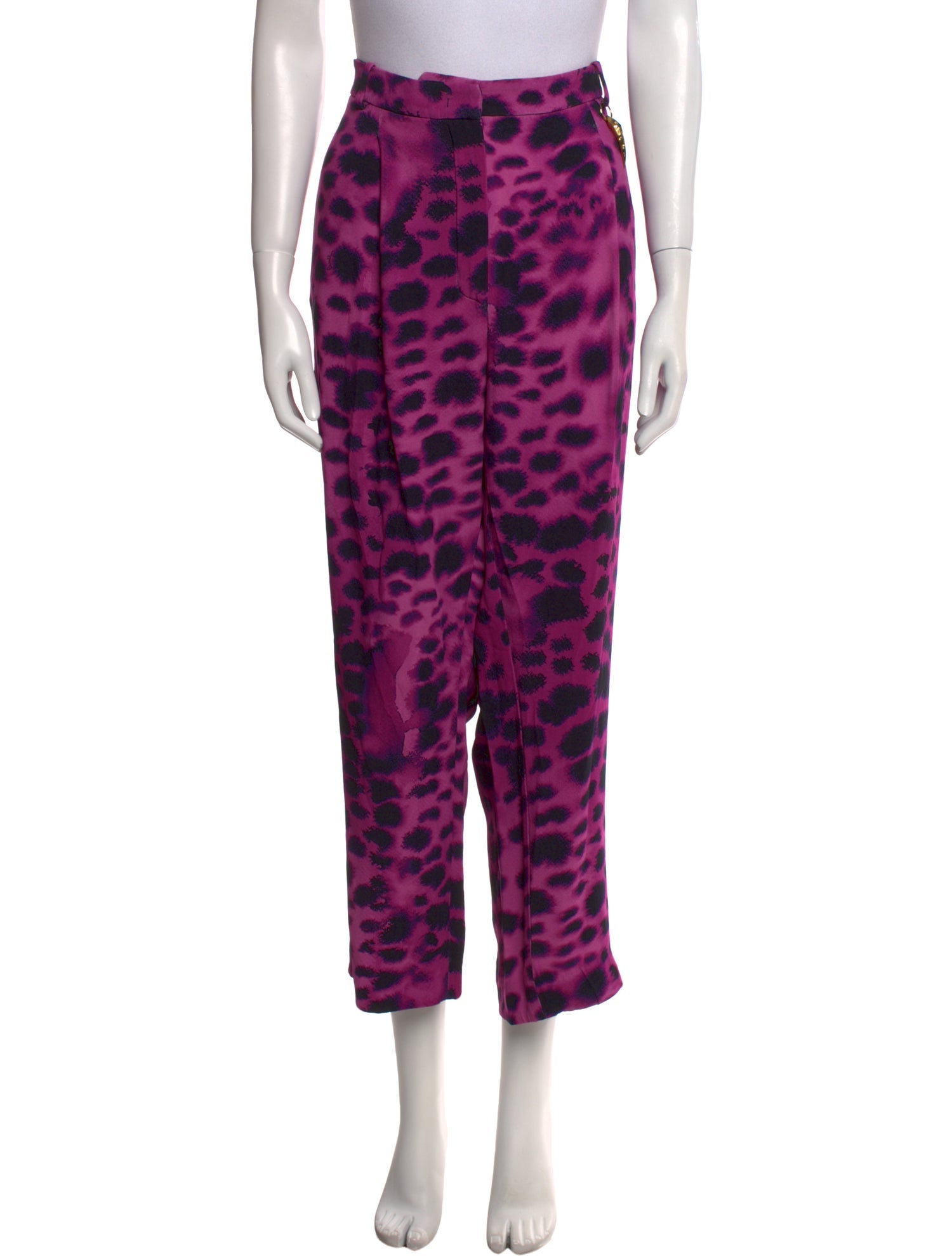 Roberto Cavalli Animal Print Straight Leg Pants