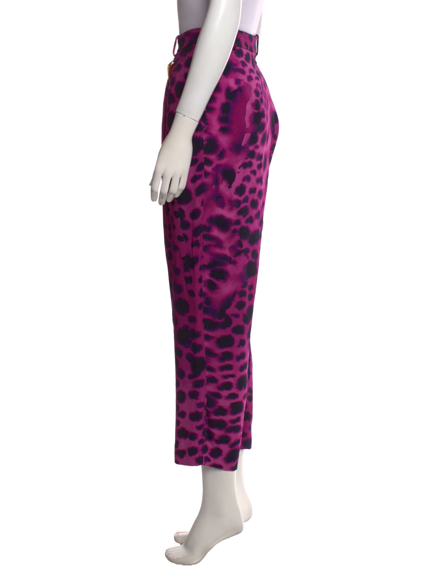 Roberto Cavalli Animal Print Straight Leg Pants