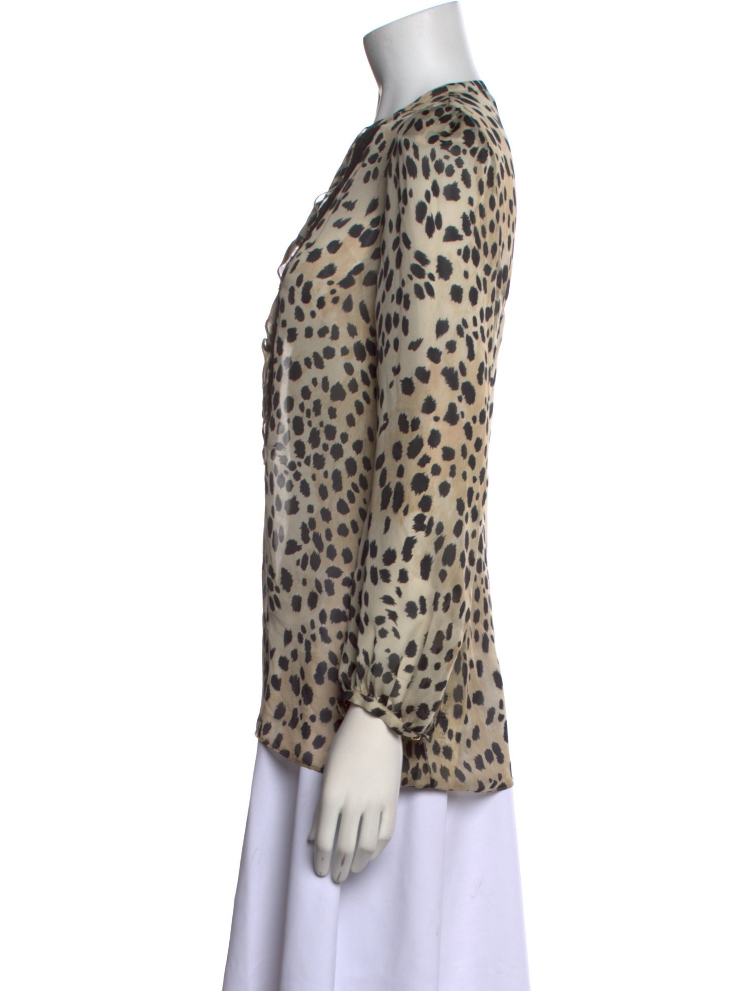 Roberto Cavalli Silk Animal Print Blouse