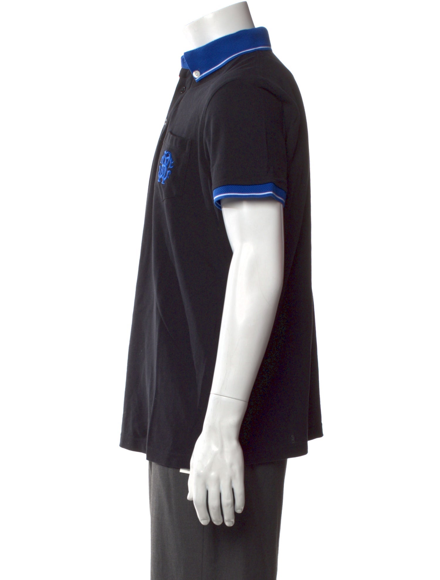 Roberto Cavalli Striped Collar Polo Shirt