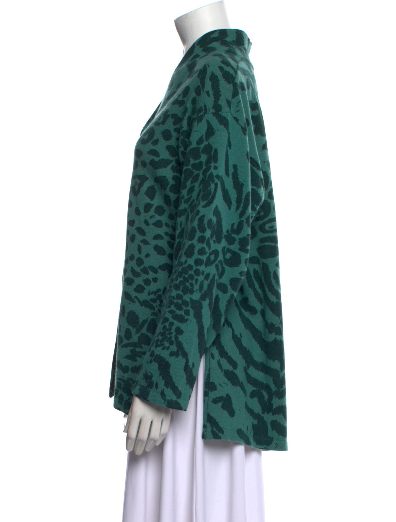 Roberto Cavalli Merino Wool Animal Print Sweater