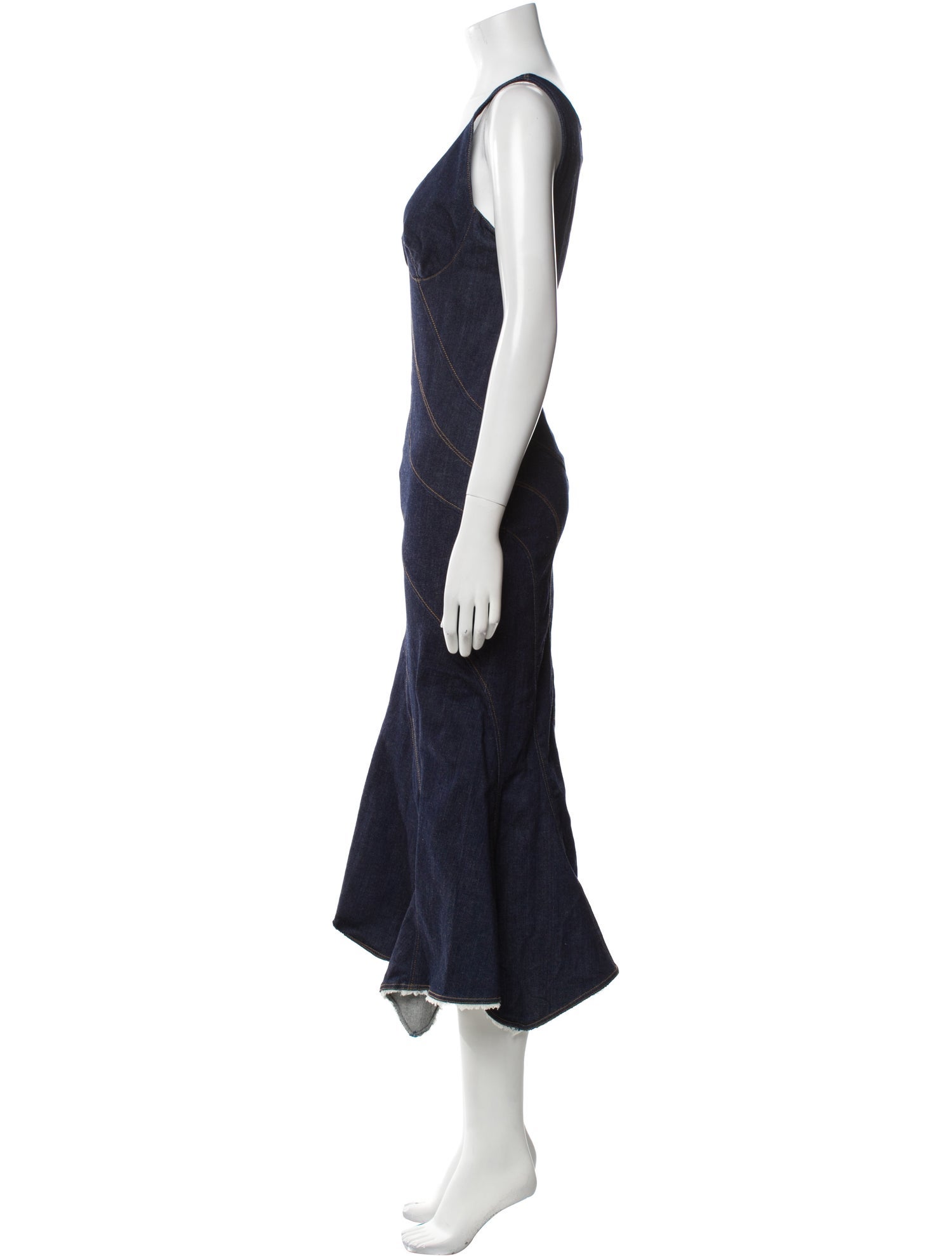 Roberto Cavalli Scoop Neck Long Dress