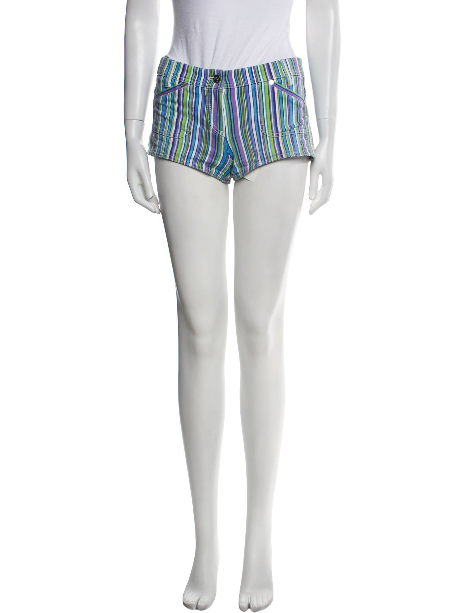 Roberto Cavalli Striped Mini Shorts