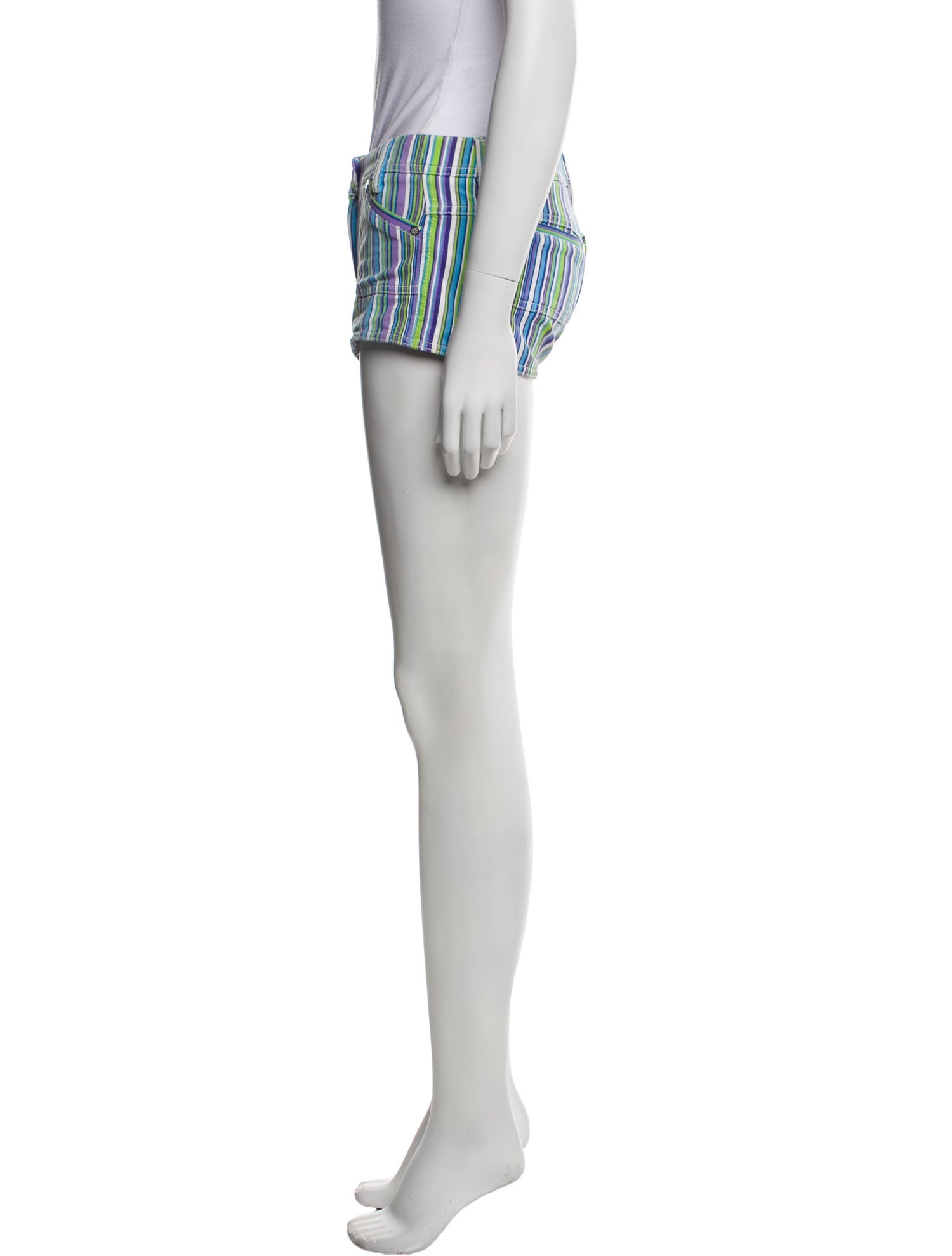 Roberto Cavalli Striped Mini Shorts