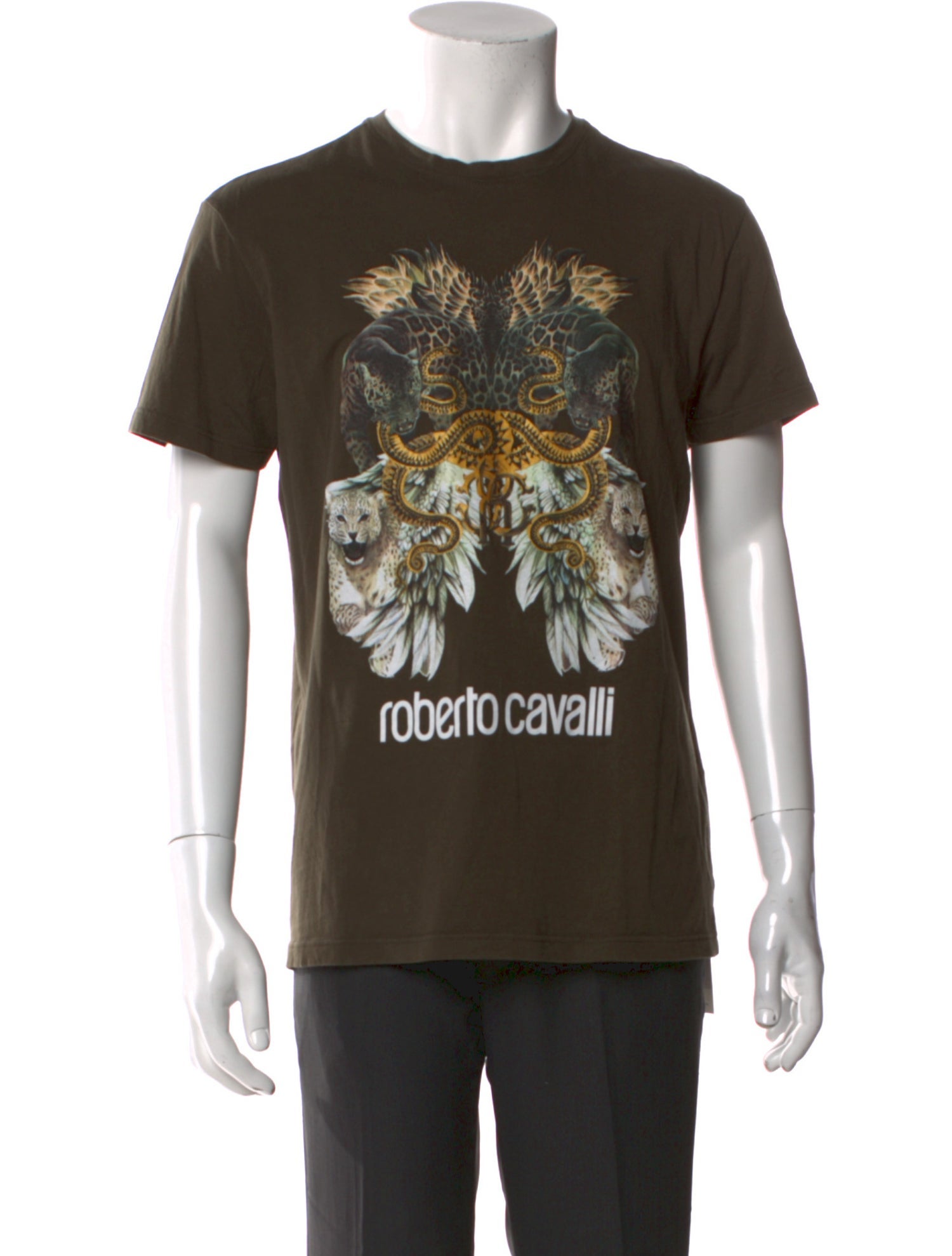 Roberto Cavalli Graphic Print Crew Neck T-Shirt