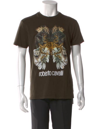 Roberto Cavalli Graphic Print Crew Neck T-Shirt