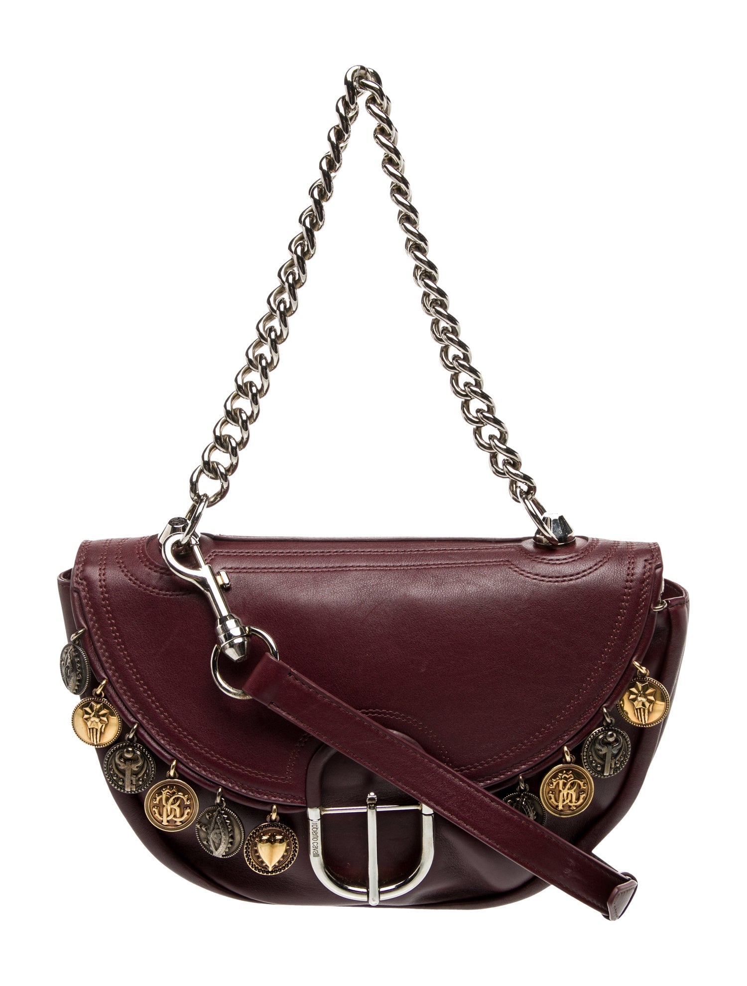 Roberto Cavalli Leather Top Handle Bag