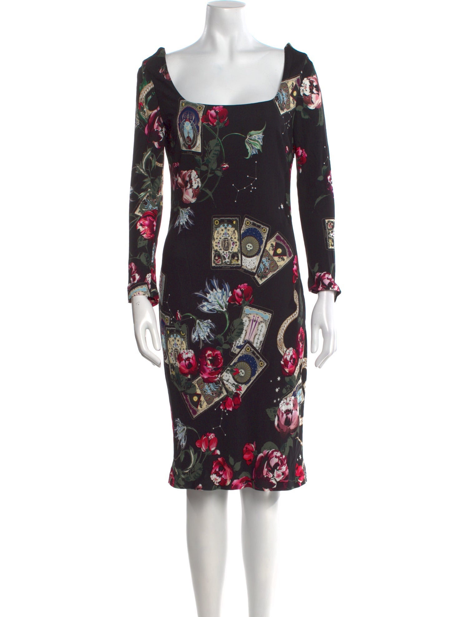 Roberto Cavalli Floral Print Knee-Length Dress