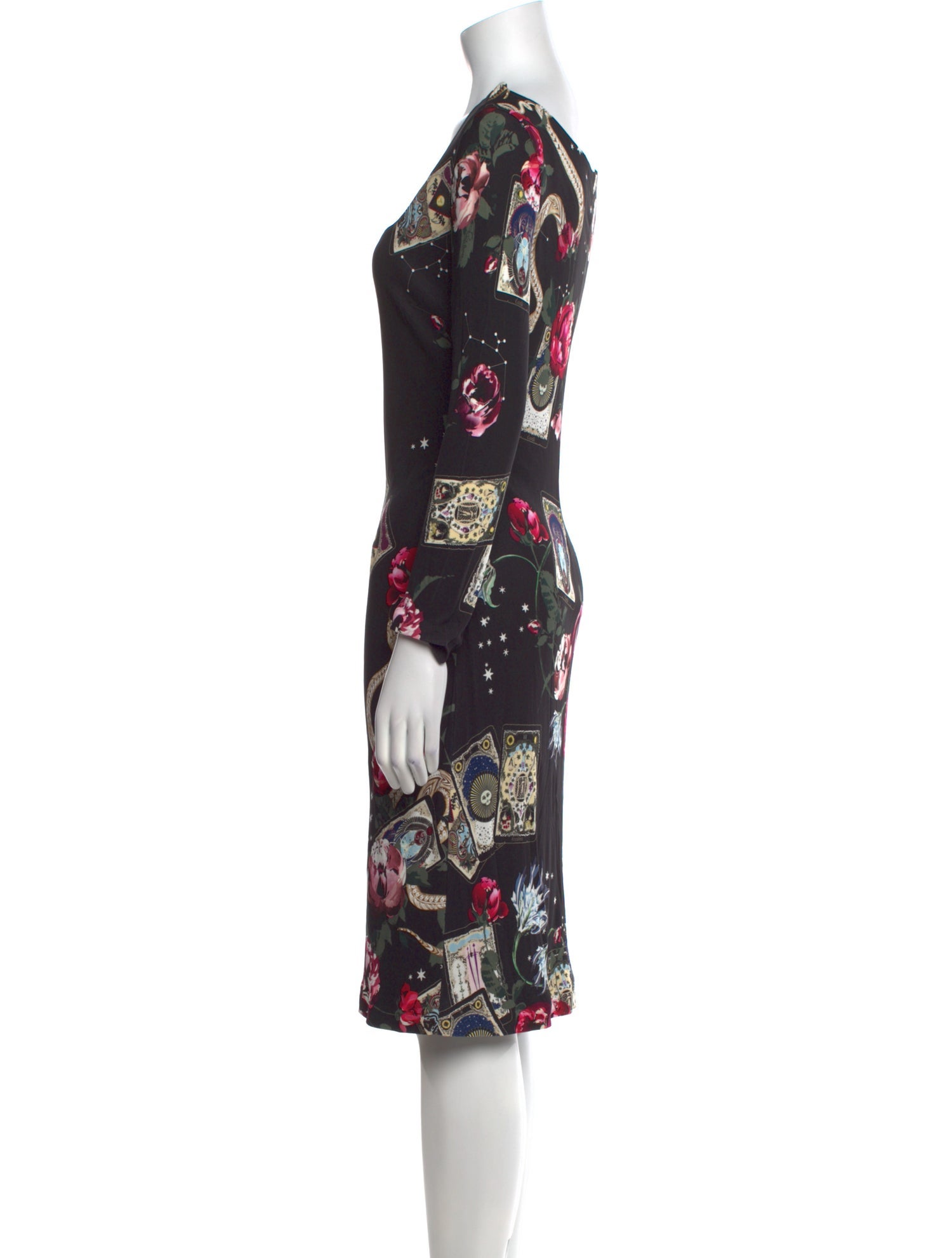 Roberto Cavalli Floral Print Knee-Length Dress
