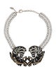 Roberto Cavalli Enamel & Crystal Zebra Collar Necklace