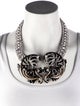 Roberto Cavalli Enamel & Crystal Zebra Collar Necklace