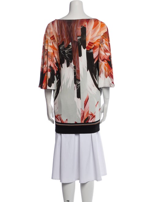 Roberto Cavalli Floral Print Bateau Neckline Tunic