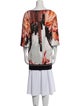 Roberto Cavalli Floral Print Bateau Neckline Tunic