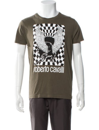 Roberto Cavalli Graphic Print Crew Neck T-Shirt