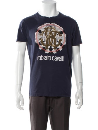 Roberto Cavalli Graphic Print Crew Neck T-Shirt