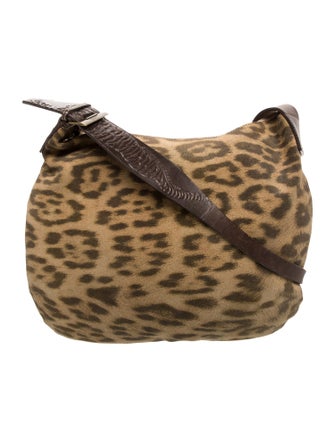 Roberto Cavalli Suede Messenger Bag