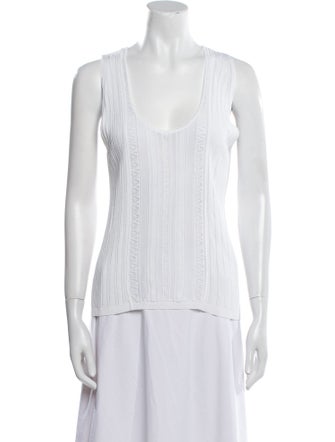 Roberto Cavalli Scoop Neck Sleeveless Top