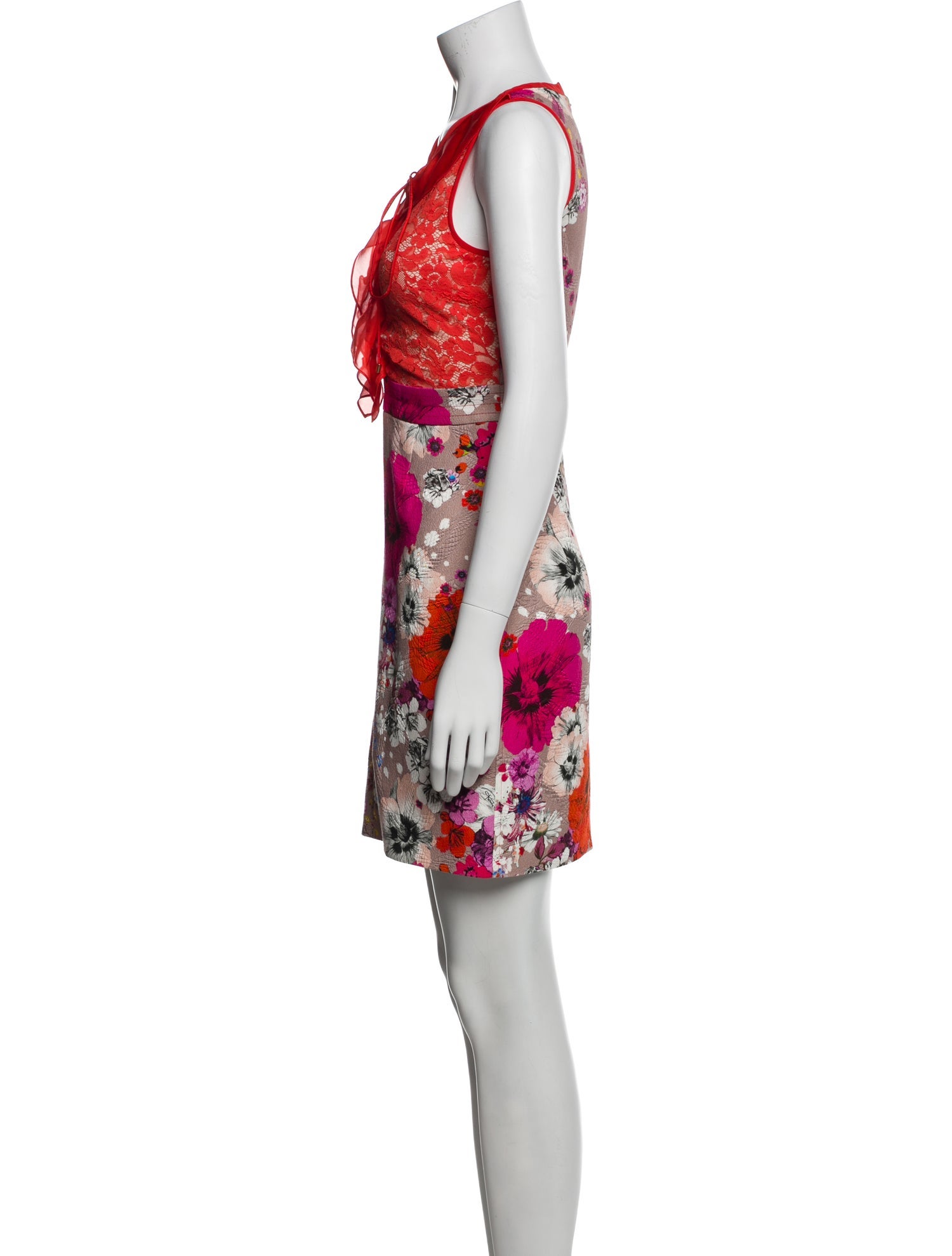 Roberto Cavalli Floral Print Mini Dress