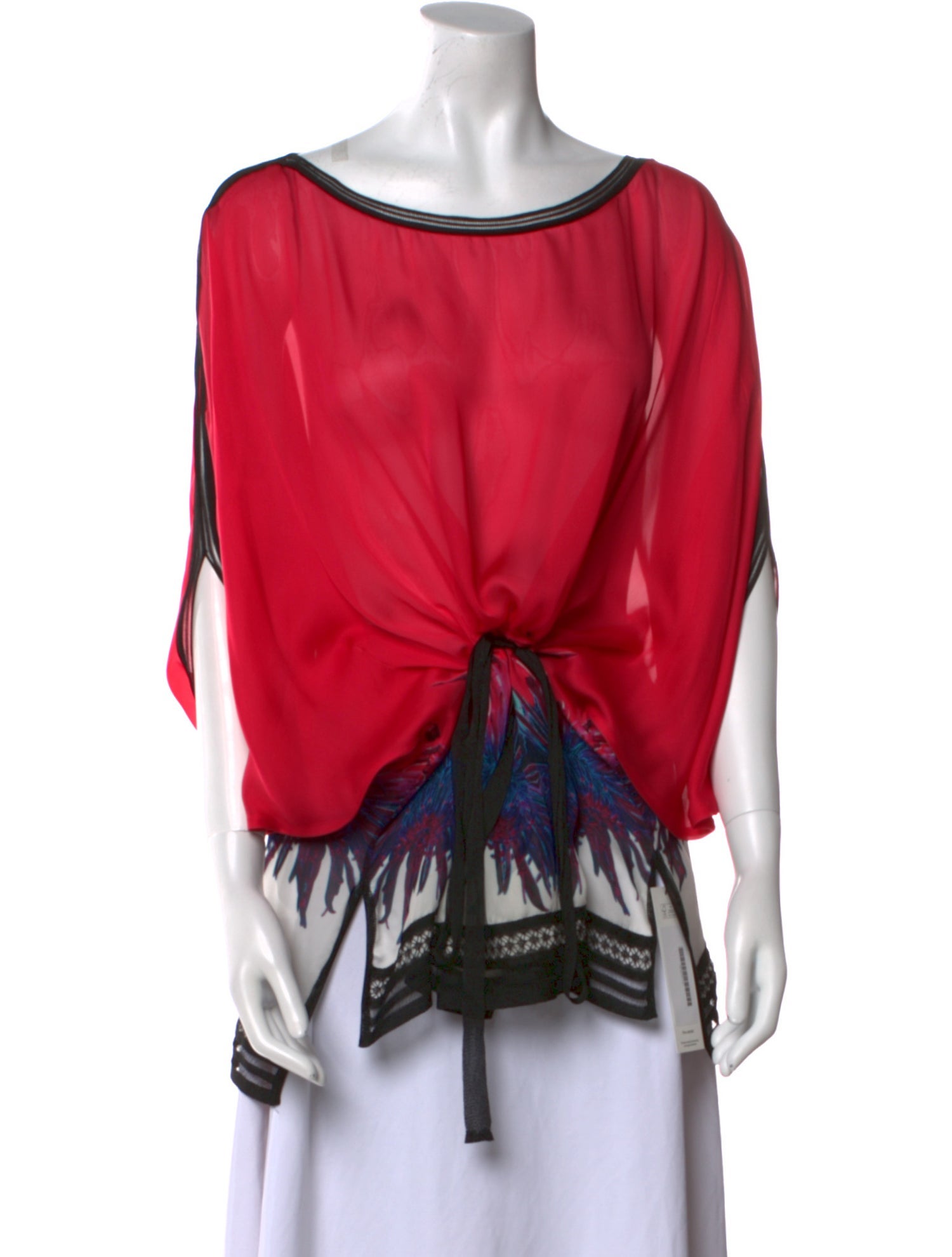 Roberto Cavalli Silk Scoop Neck Blouse