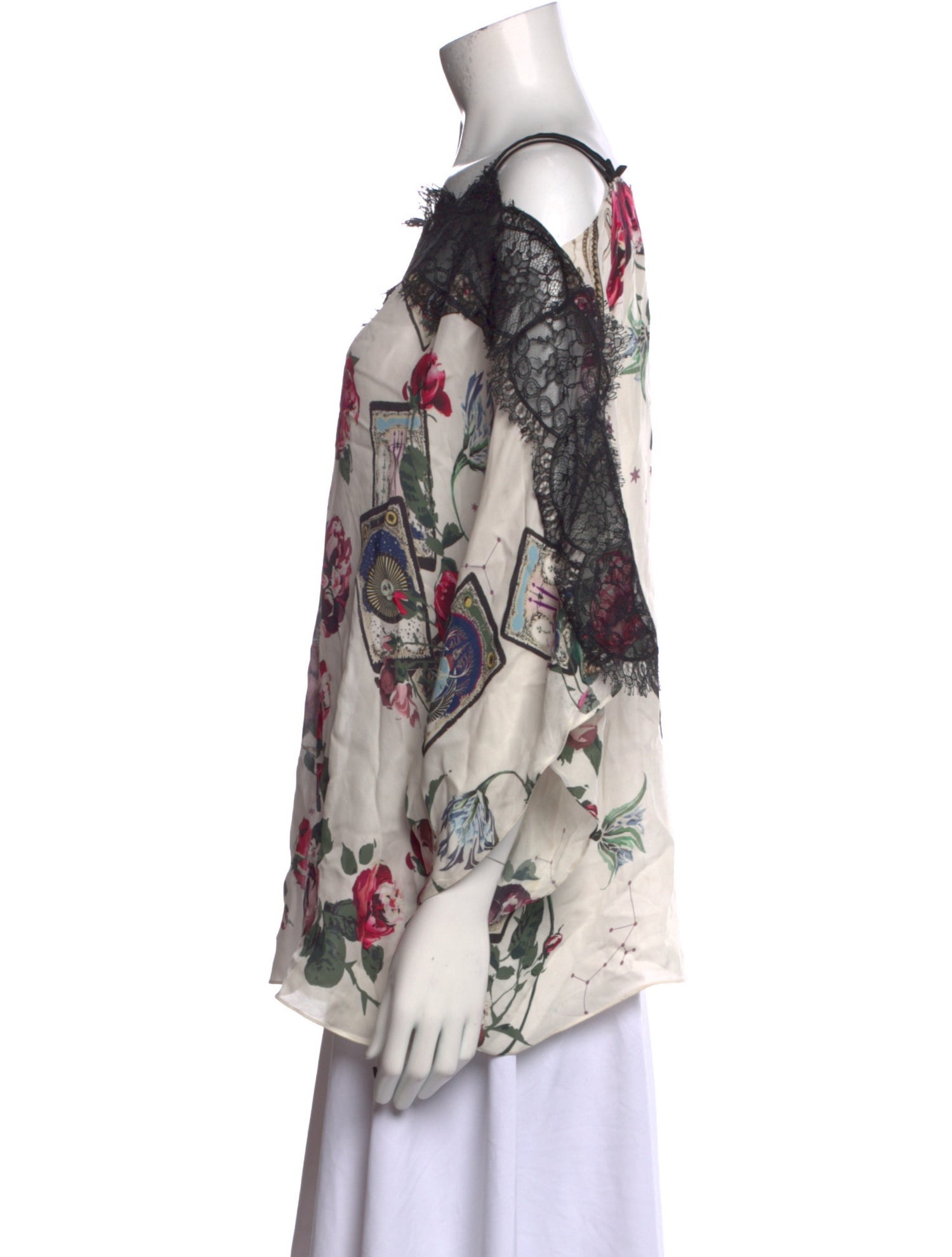 Roberto Cavalli Silk Floral Print Blouse