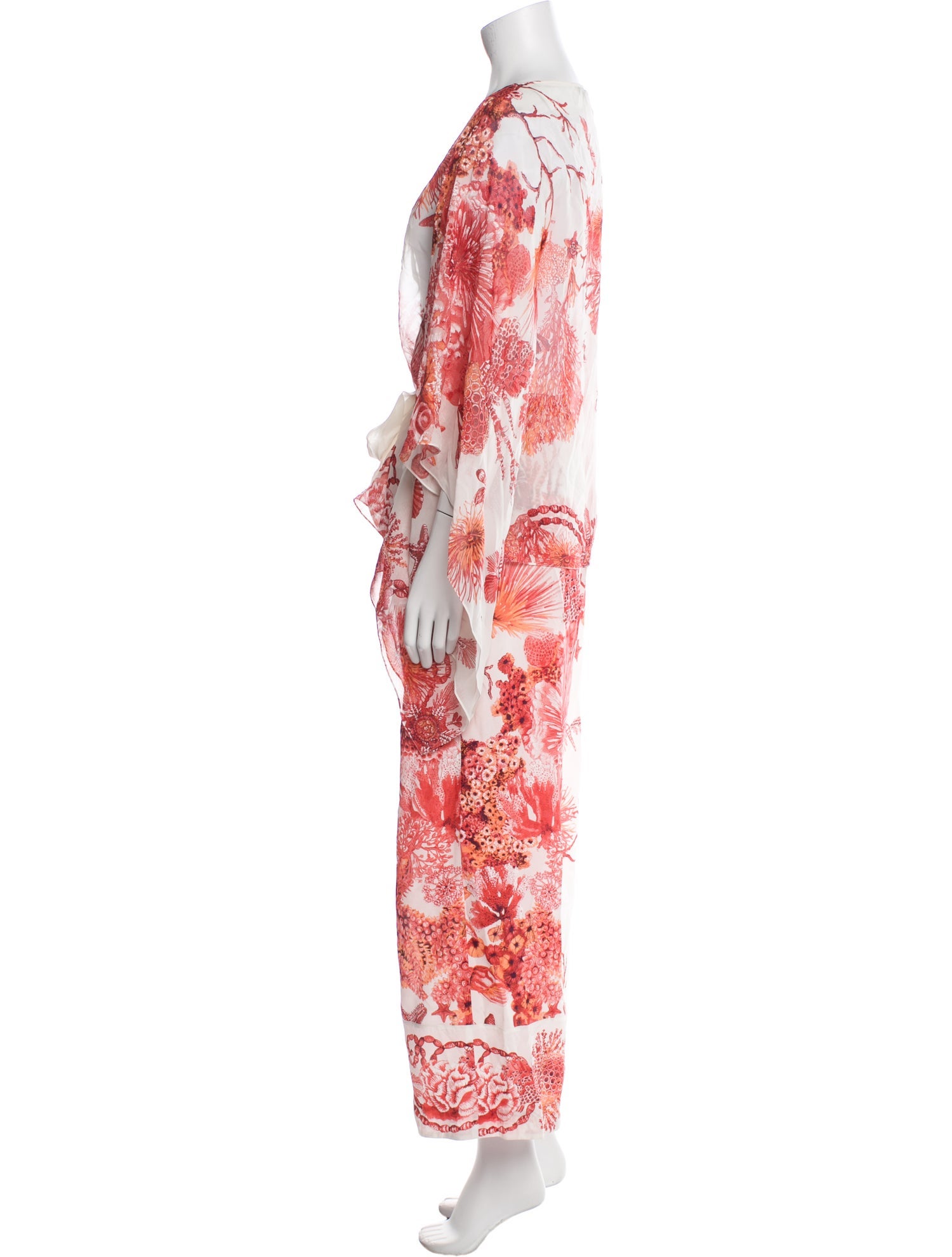 Roberto Cavalli Silk Printed Pant Set