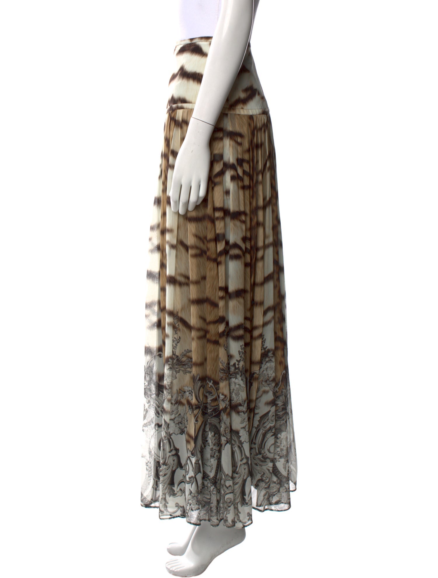 Roberto Cavalli Animal Print Long Skirt
