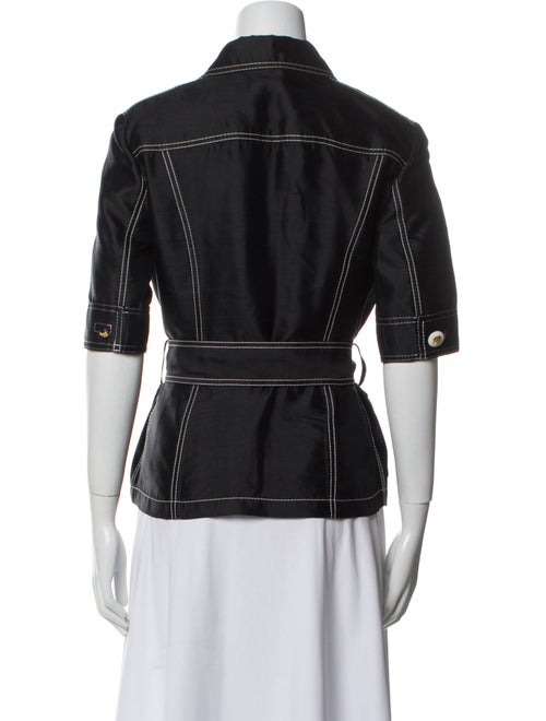 Roberto Cavalli Silk Printed Button-Up Top