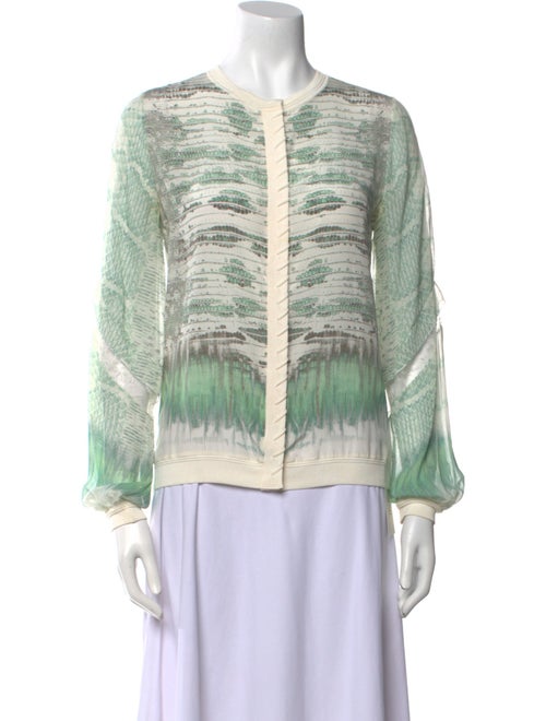 Roberto Cavalli Printed Crew Neck Blouse