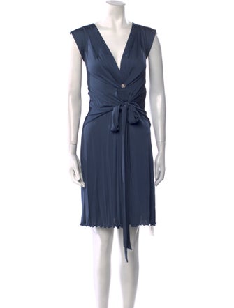 Roberto Cavalli V-Neck Knee-Length Dress