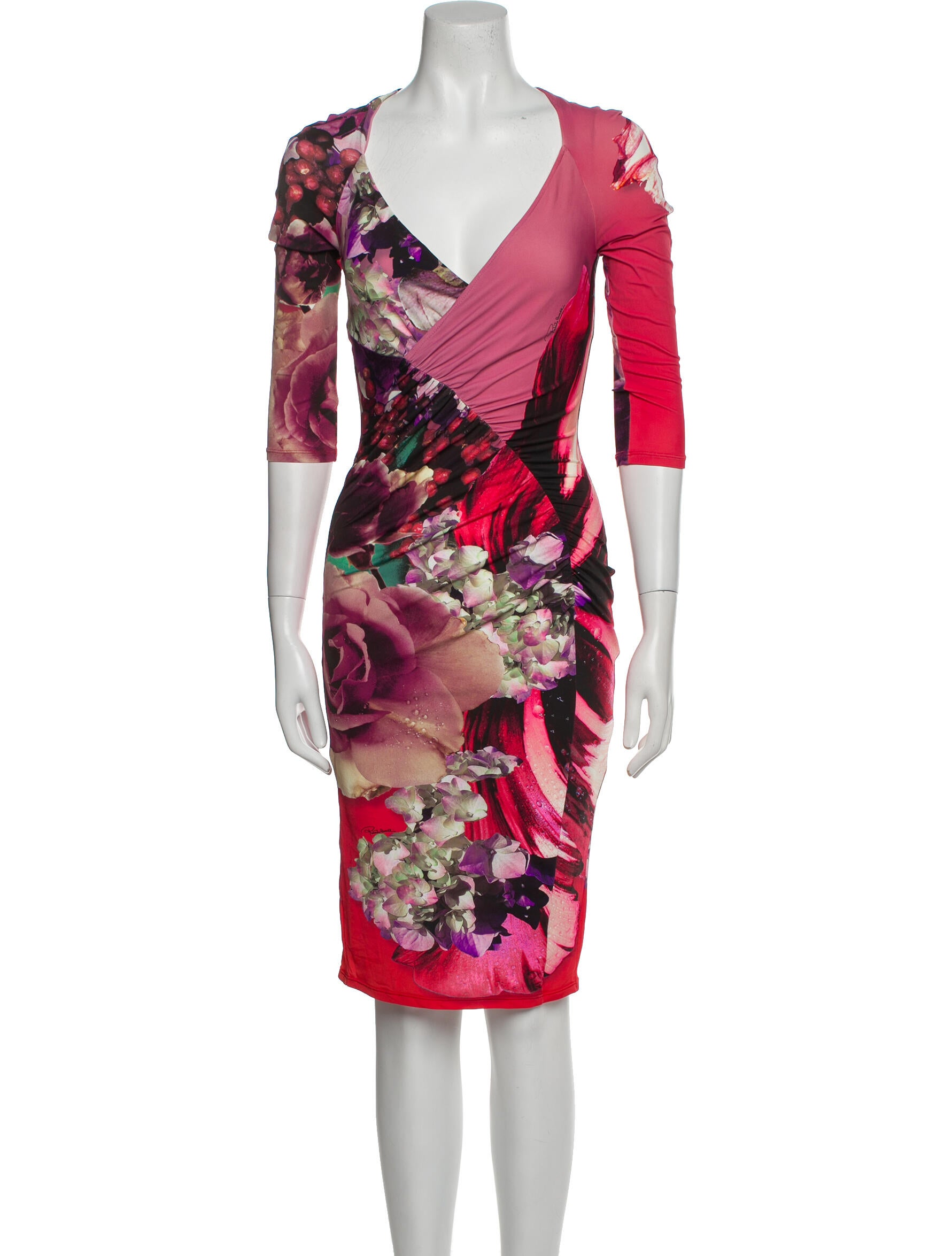 Roberto Cavalli Nylon Knee-Length Dress