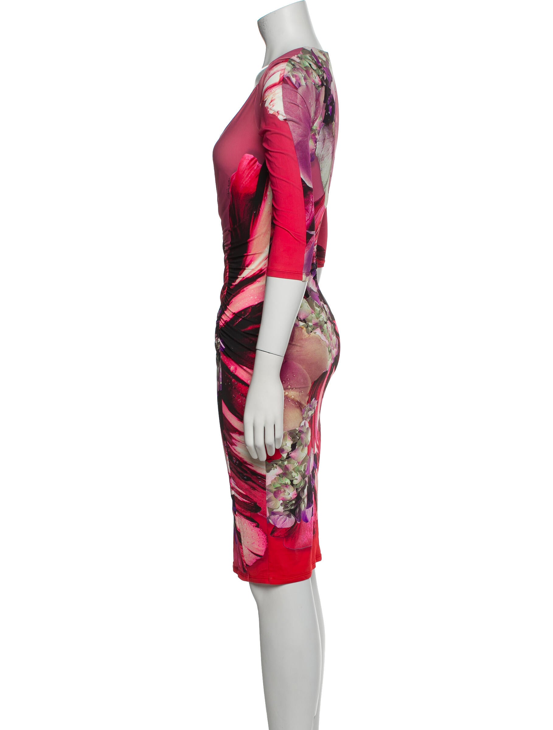 Roberto Cavalli Nylon Knee-Length Dress