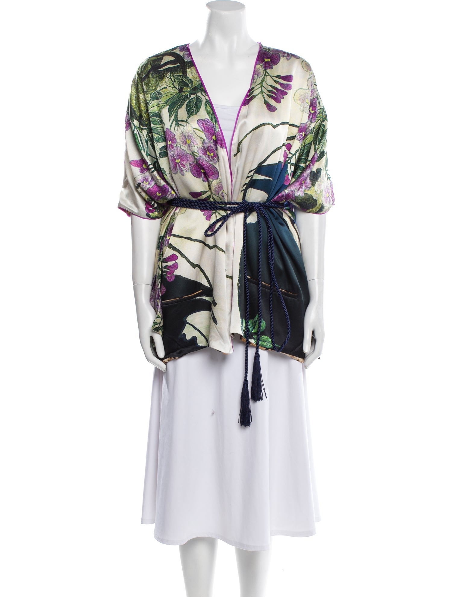 Roberto Cavalli Silk Printed Robe