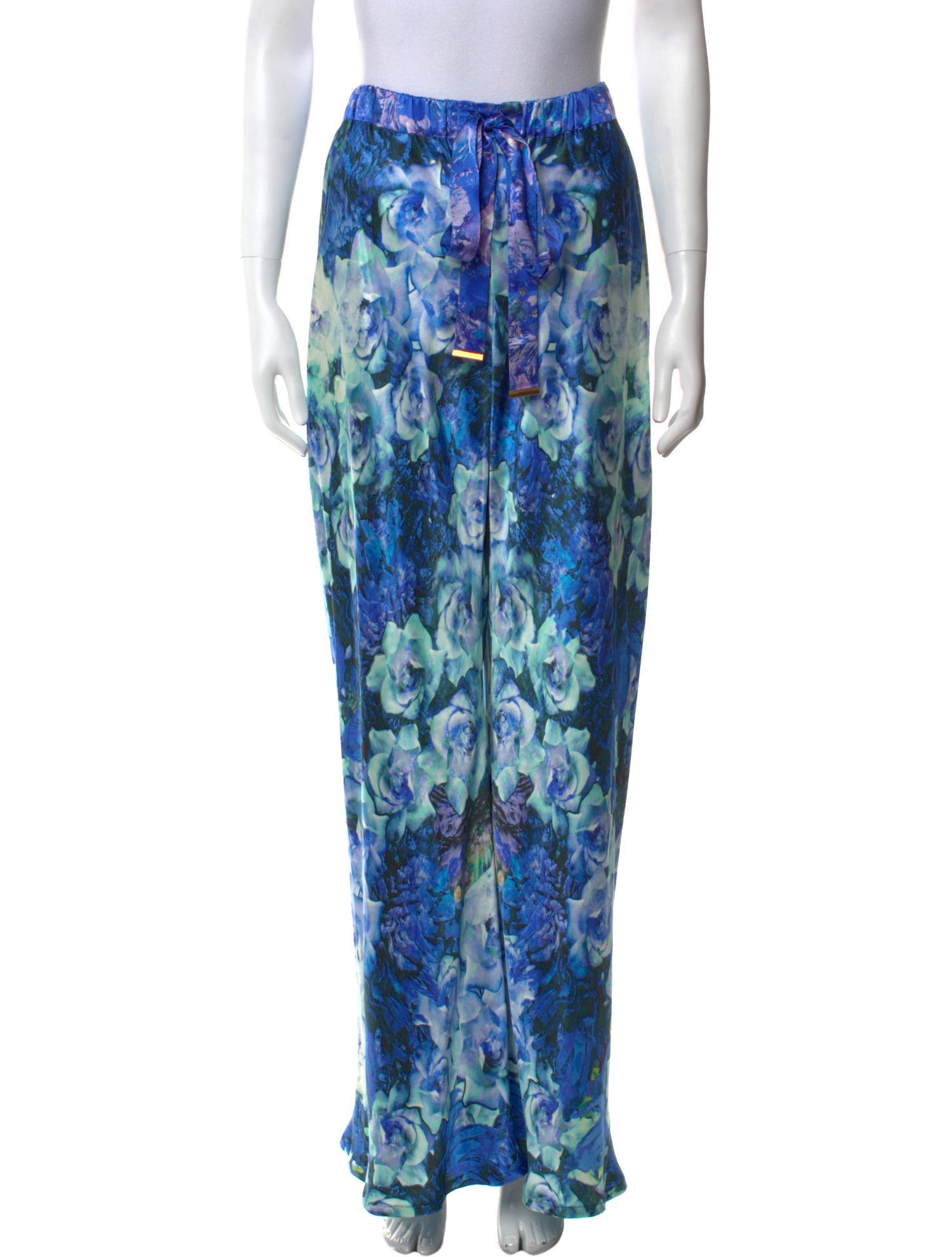 Roberto Cavalli Floral Print Wide Leg Pants