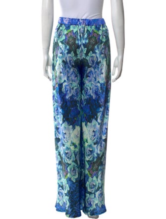 Roberto Cavalli Floral Print Wide Leg Pants