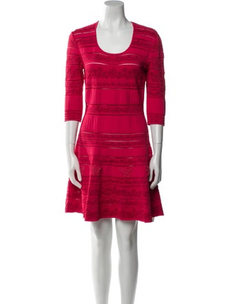 Roberto Cavalli Scoop Neck Mini Dress