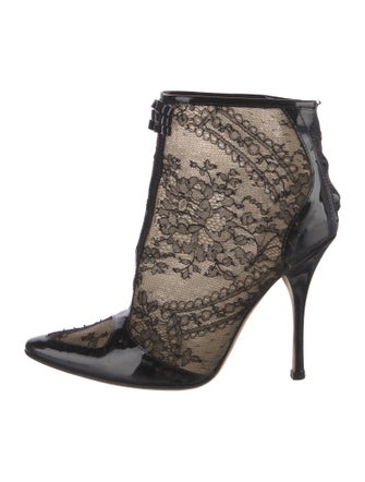 Roberto Cavalli Lace Lace Pattern Boots
