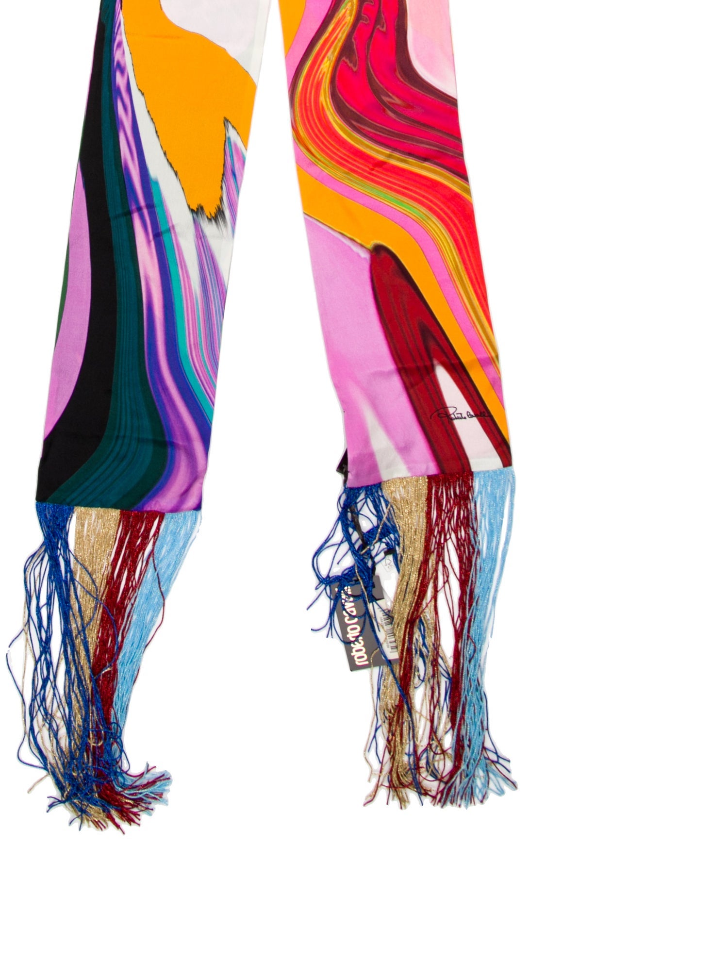Roberto Cavalli Silk Printed Scarf w/ Tags