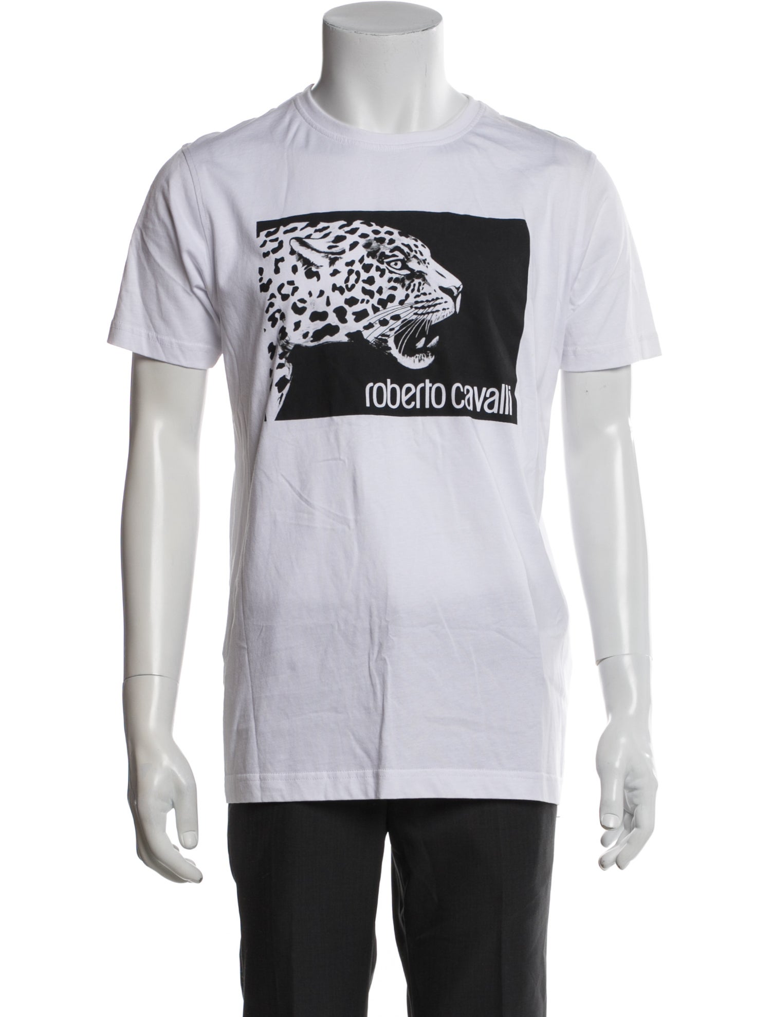 Roberto Cavalli Graphic Print Crew Neck T-Shirt