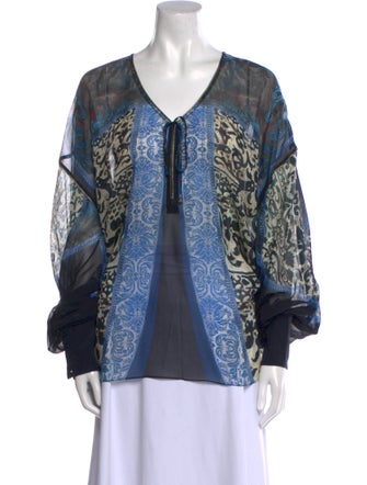 Roberto Cavalli Silk Printed Blouse
