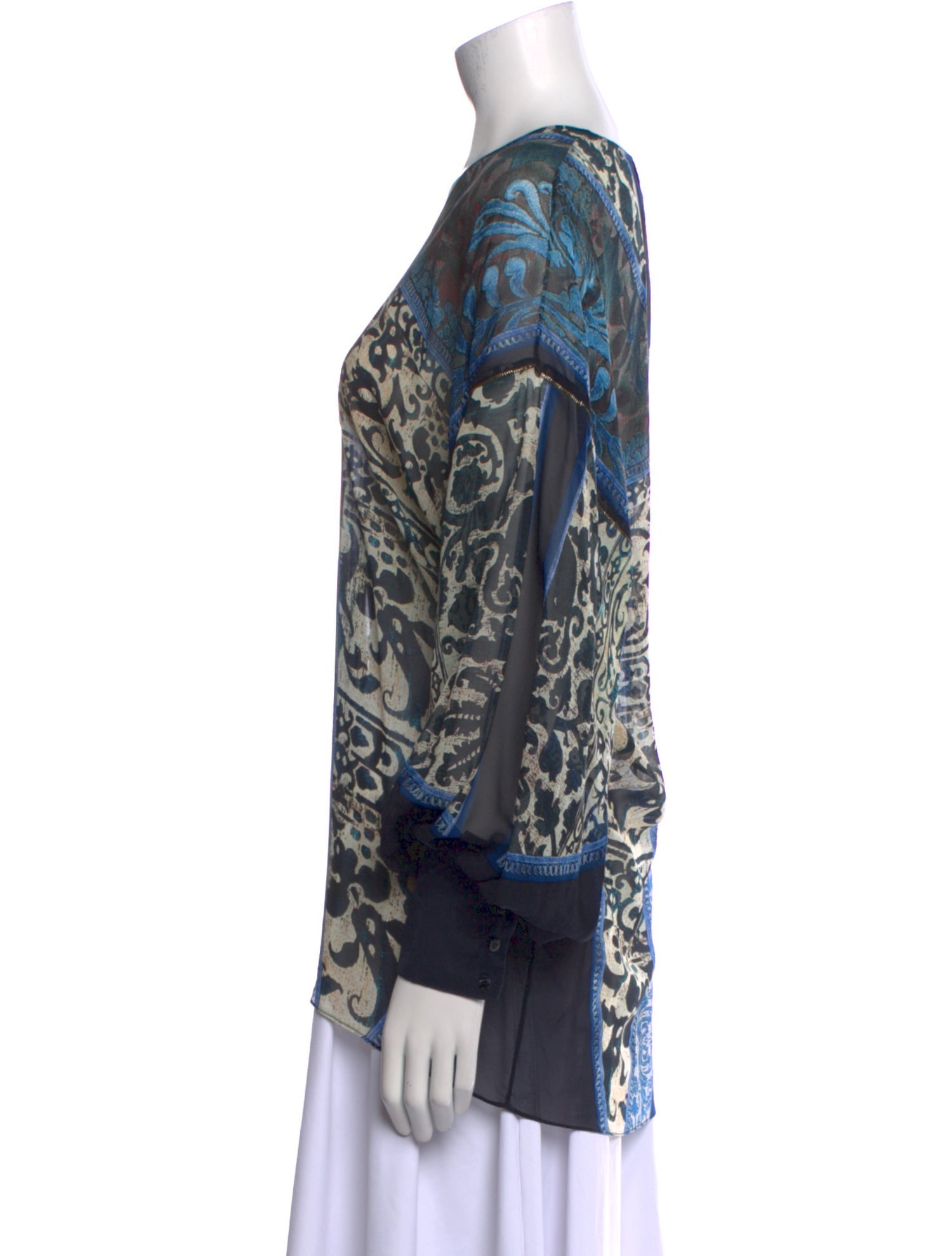 Roberto Cavalli Silk Printed Blouse