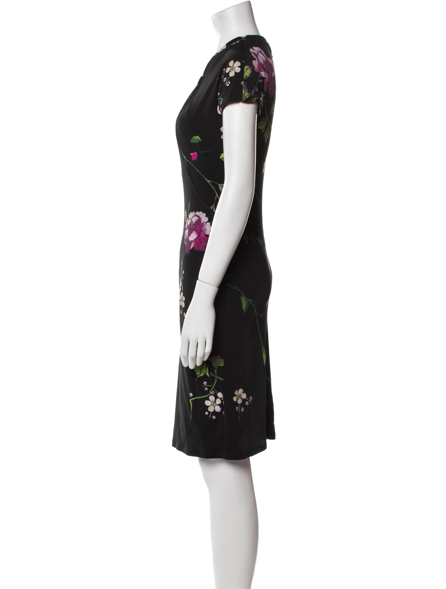 Roberto Cavalli Floral Print Knee-Length Dress