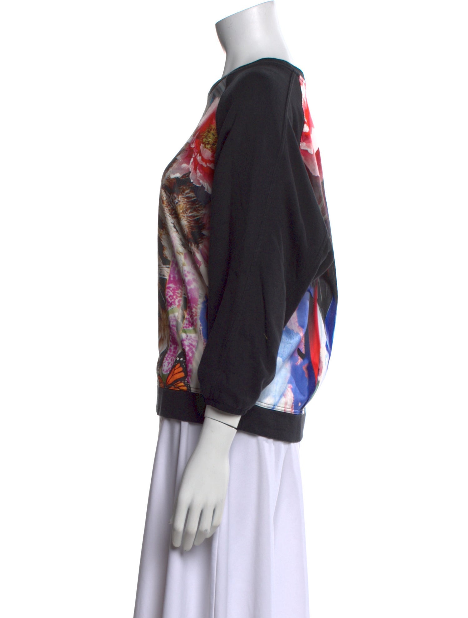 Roberto Cavalli Graphic Print Bateau Neckline Sweatshirt